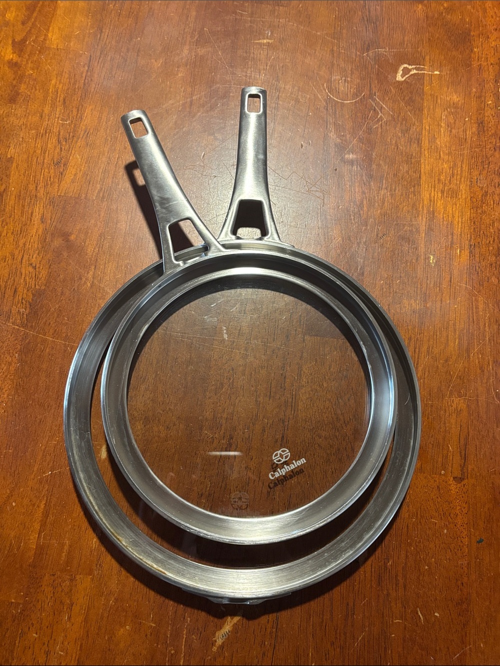 Calphalon Stainless Steel Pot/Pans Set covers - Silver Finish